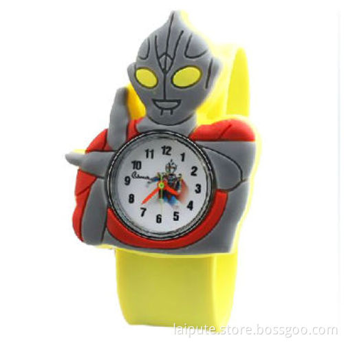 Ultra-man silicone kids slap toy watch